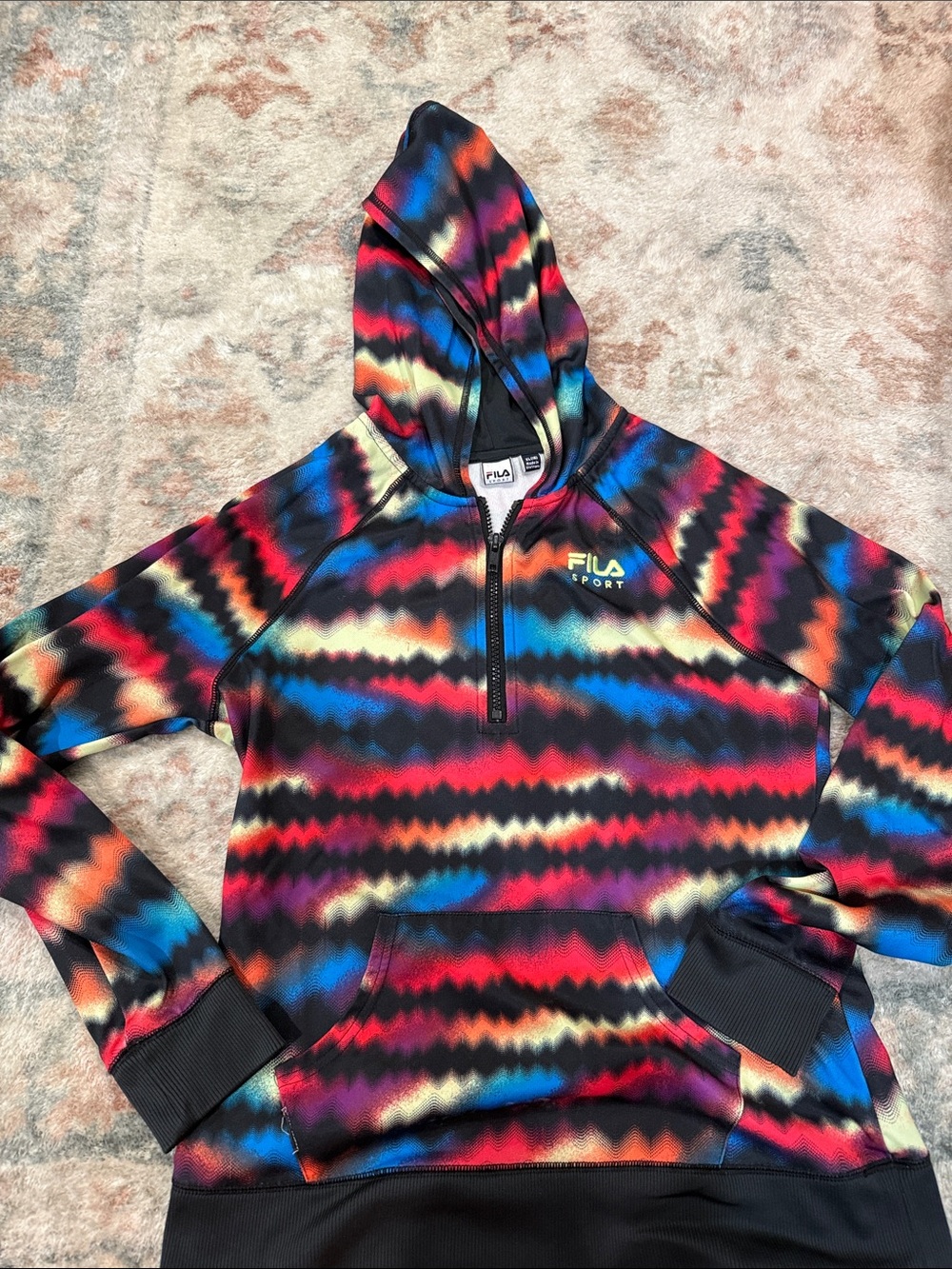 Fila Multicolor Half-Zip performance Hoodie